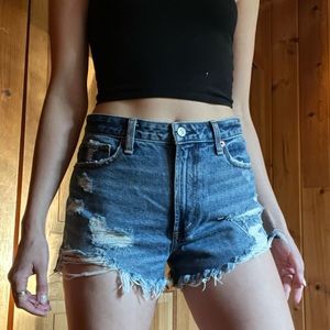 High Rise Jean Shorts